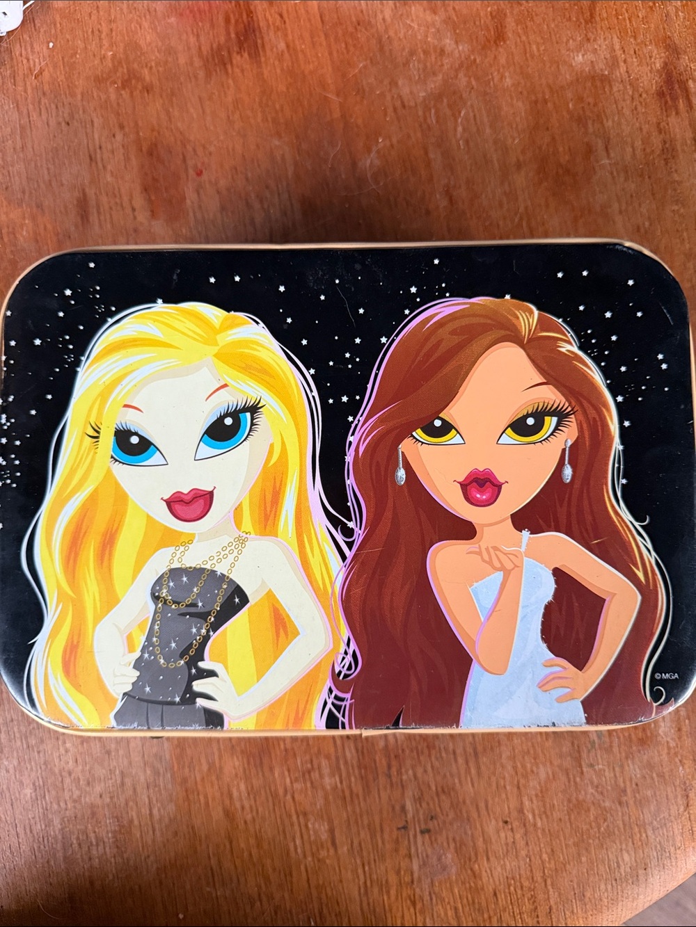 VINTAGE BRATZ CATZ DOLL STORAGE CASE / MAKE UP CASE WITH HANDLE & MIRROR INSIDE